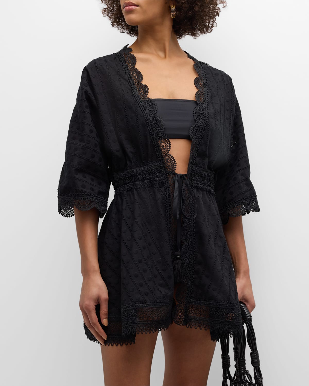 Oxana Embroidered Kimono Coverup 