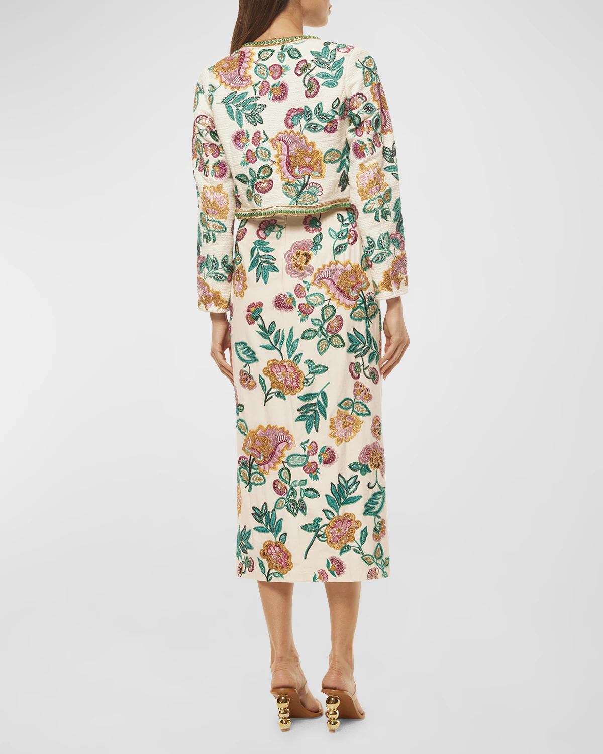 Salima Cropped Floral Jacket