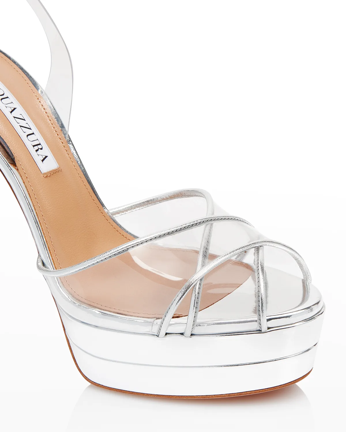 Lido Metallic Transparent Platform Sandals