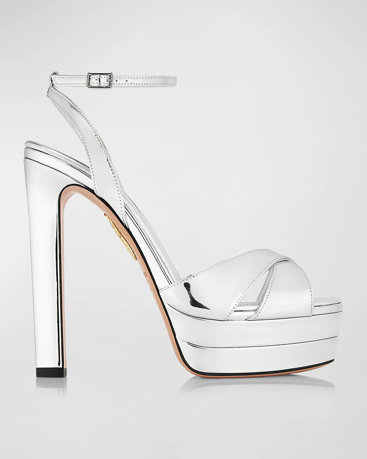 Divine Metallic Crisscross Platform Sandals