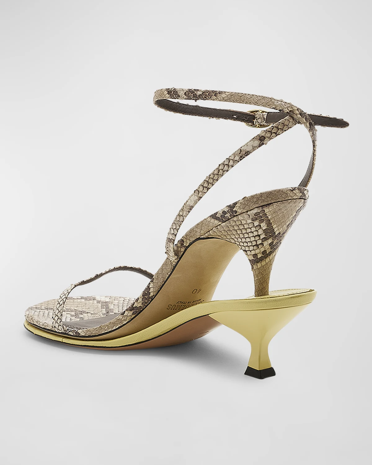 Les Doubles Ankle-Strap Embossed Sandals