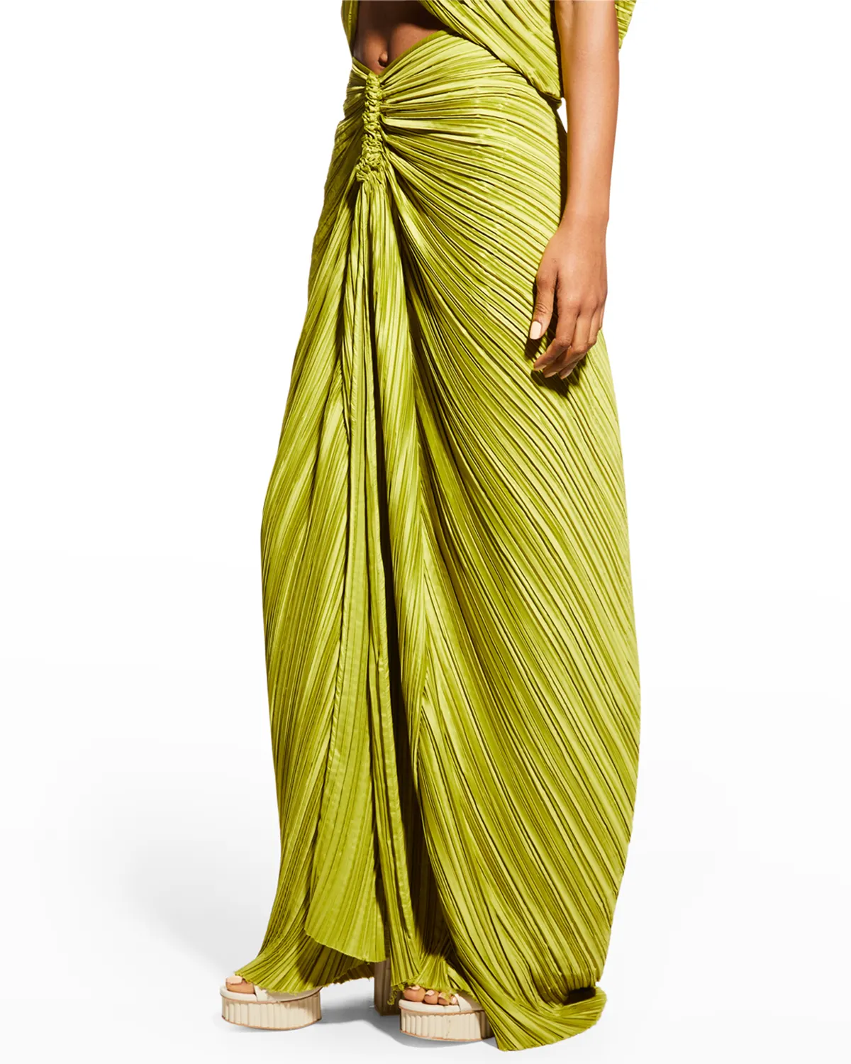 Iza Pleated A-Line Skirt