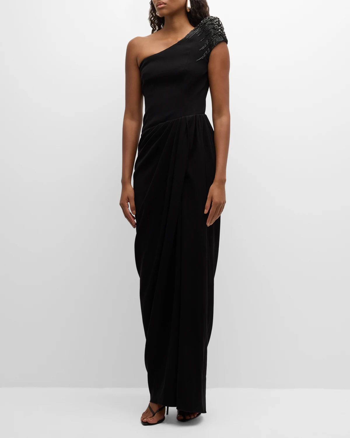 Crystal One-Shoulder Gown