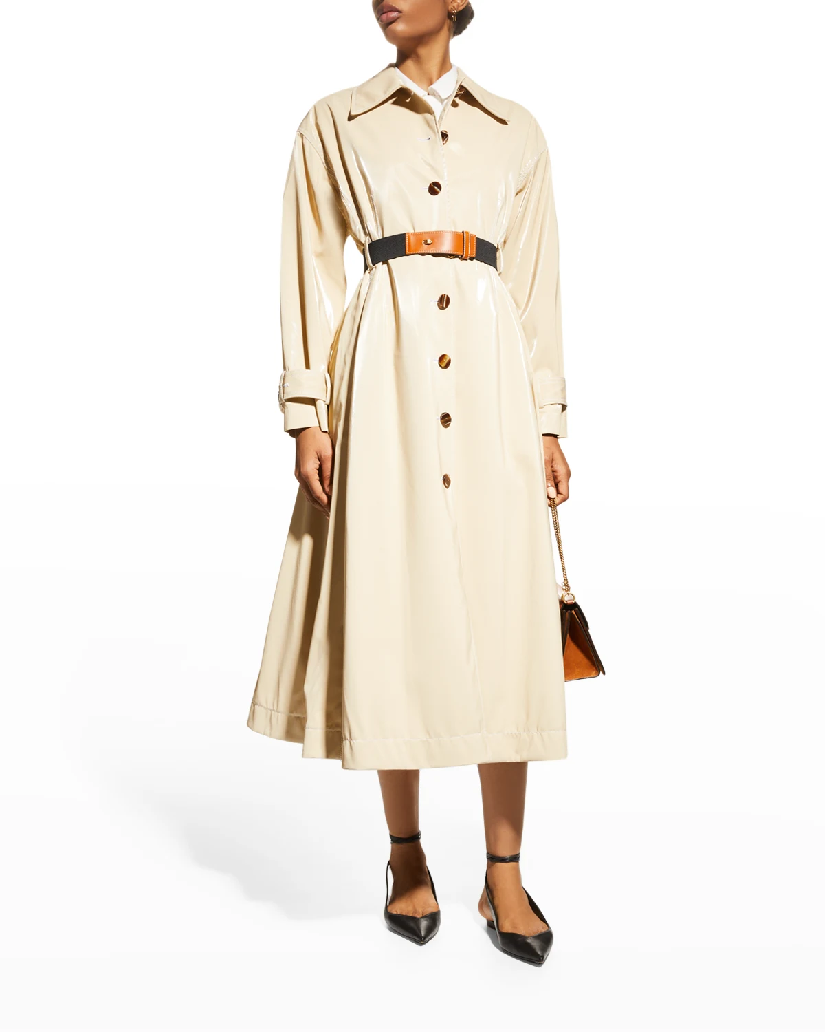 Coated Reversible Trench Coat