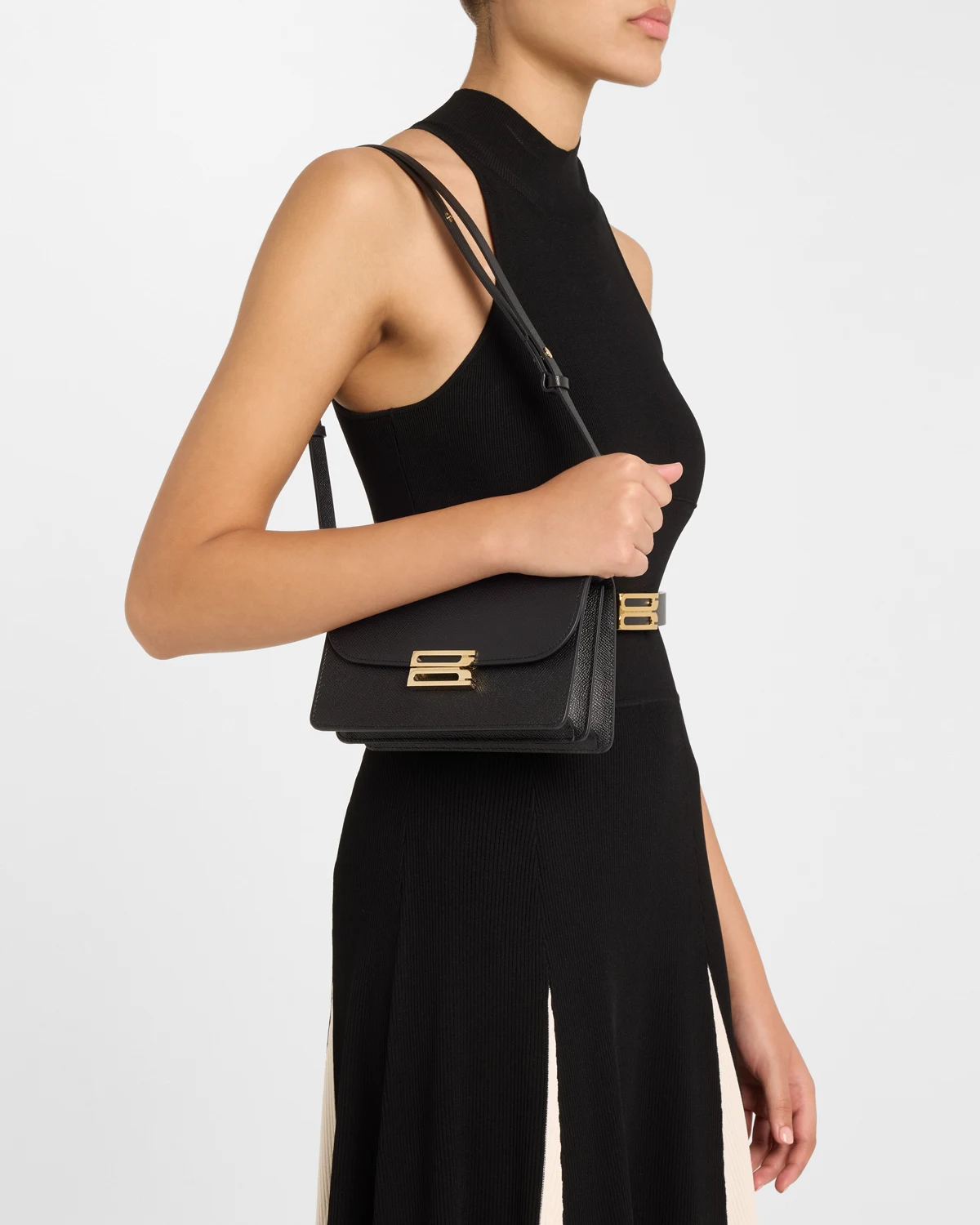 Mini Buckle Leather Shoulder Bag