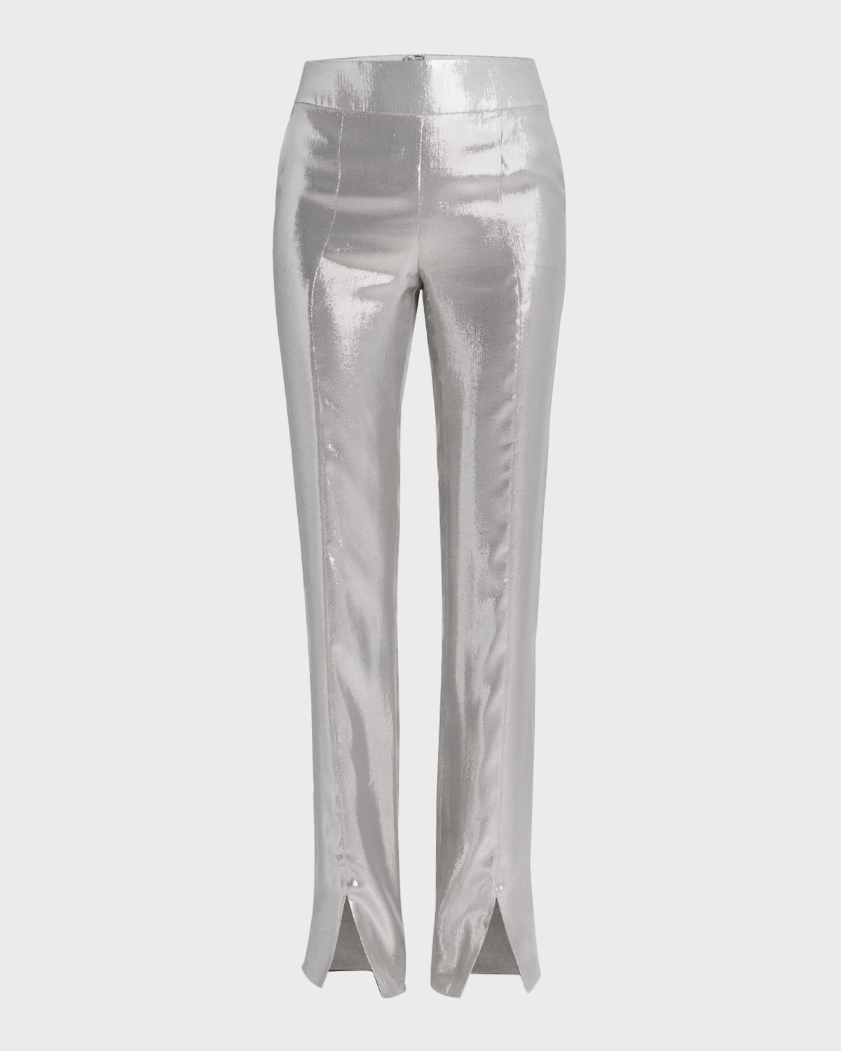 Mousseline Mirror Split Front Straight Leg Trousers