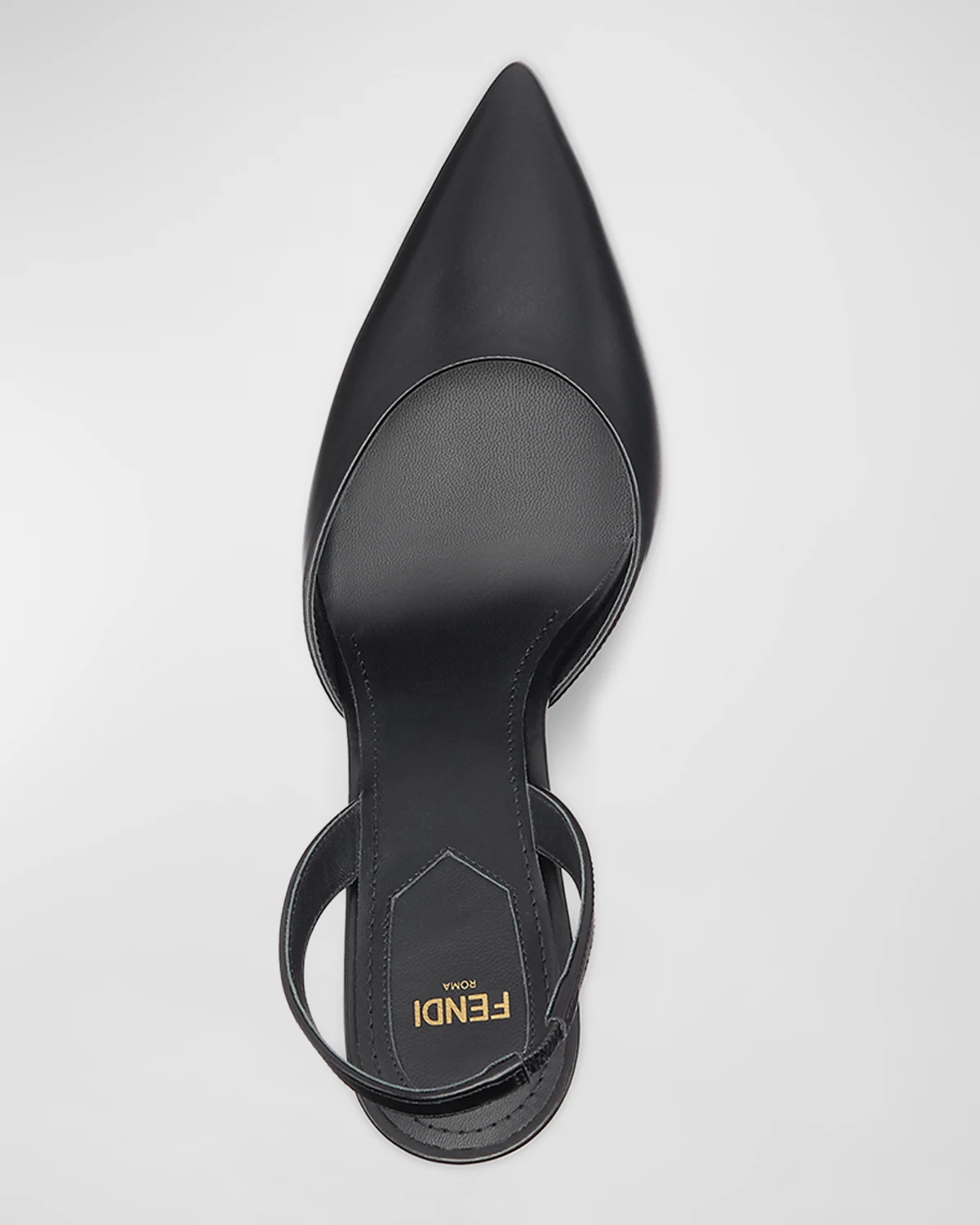 First Leather F-Heel Slingback Pumps