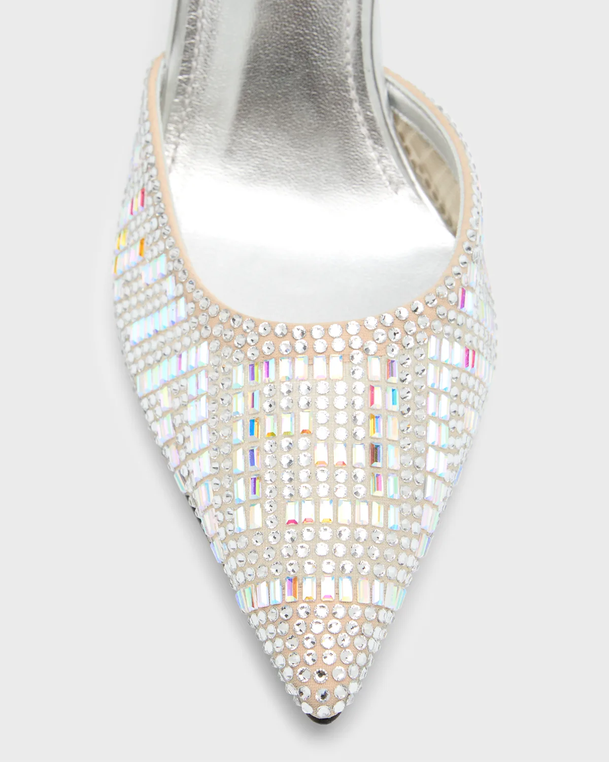 First Crystal F-Heel Halter Pumps