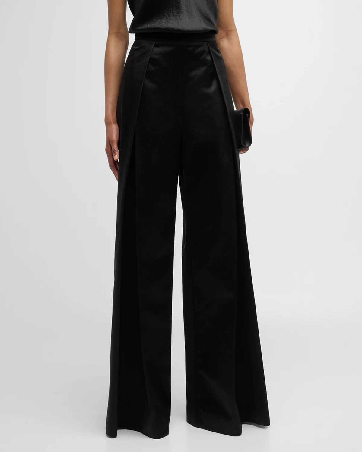 Pleated Wide-Leg Pants