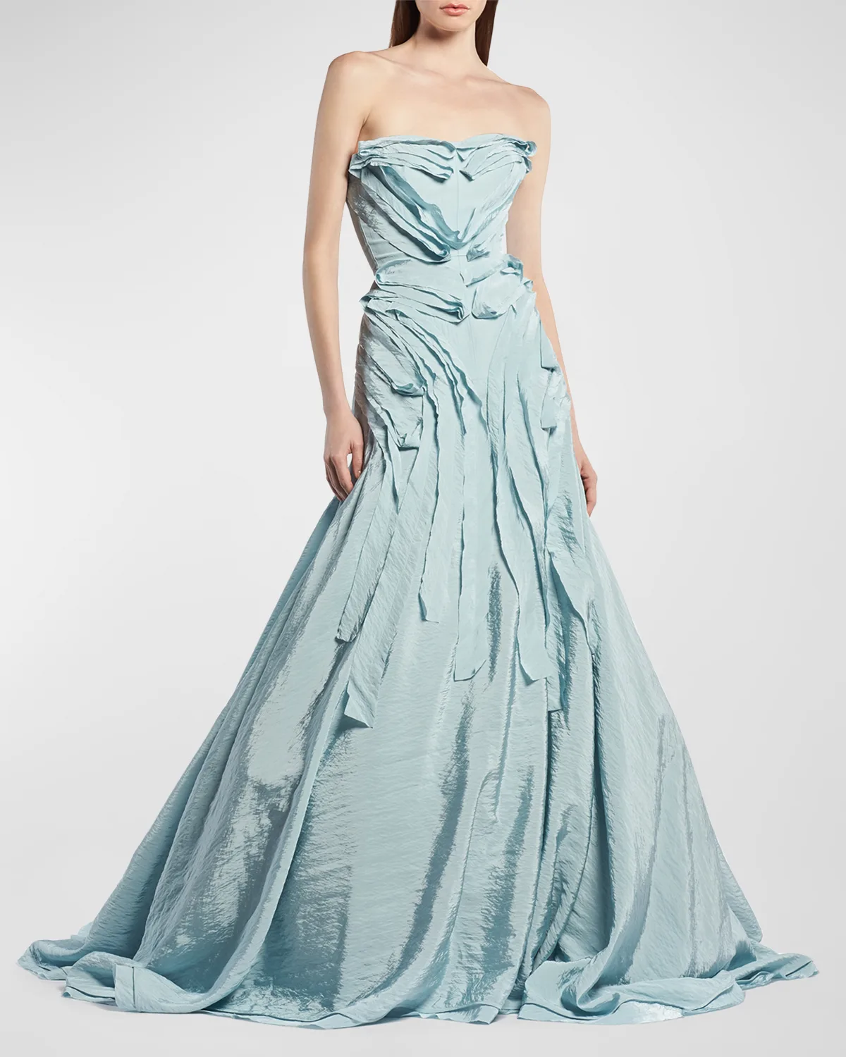 Enlightenment Draped Strapless Gown