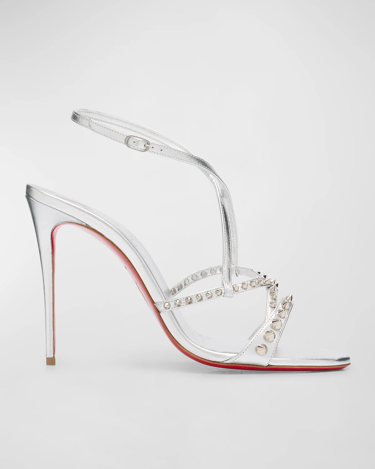 Metallic Spikes Red Sole Sandals