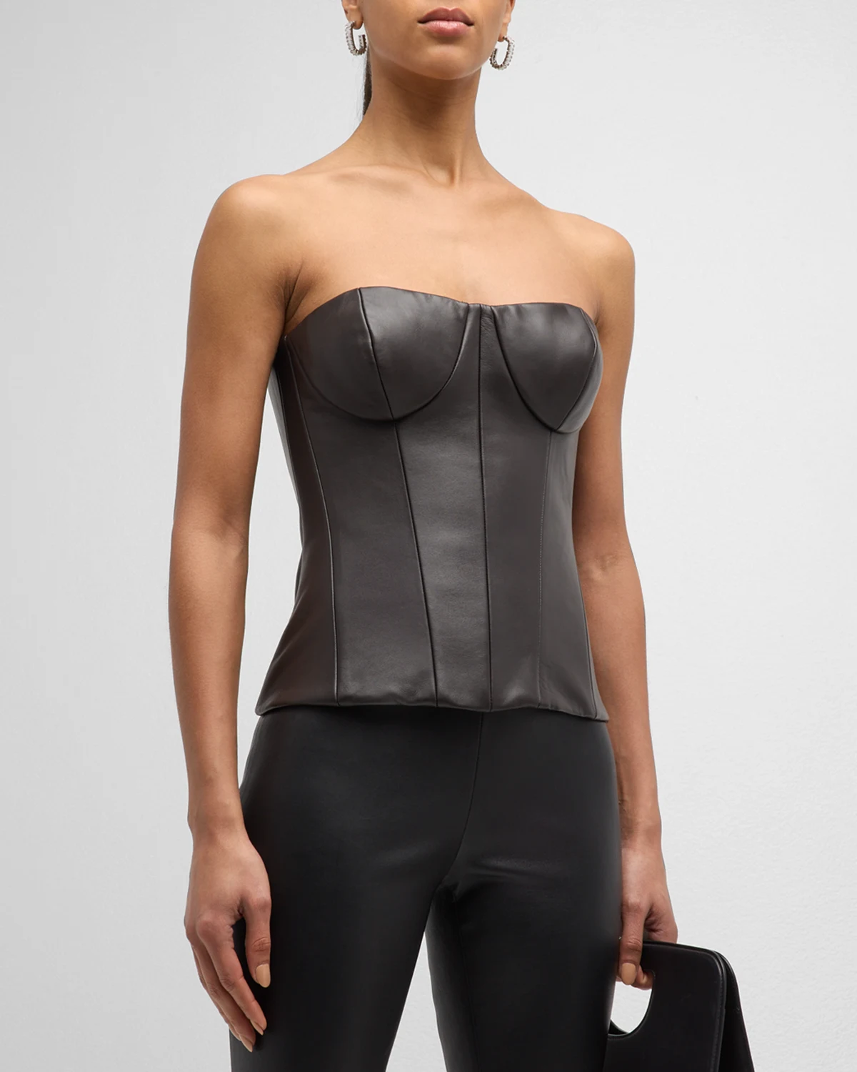 Leather Bustier Top