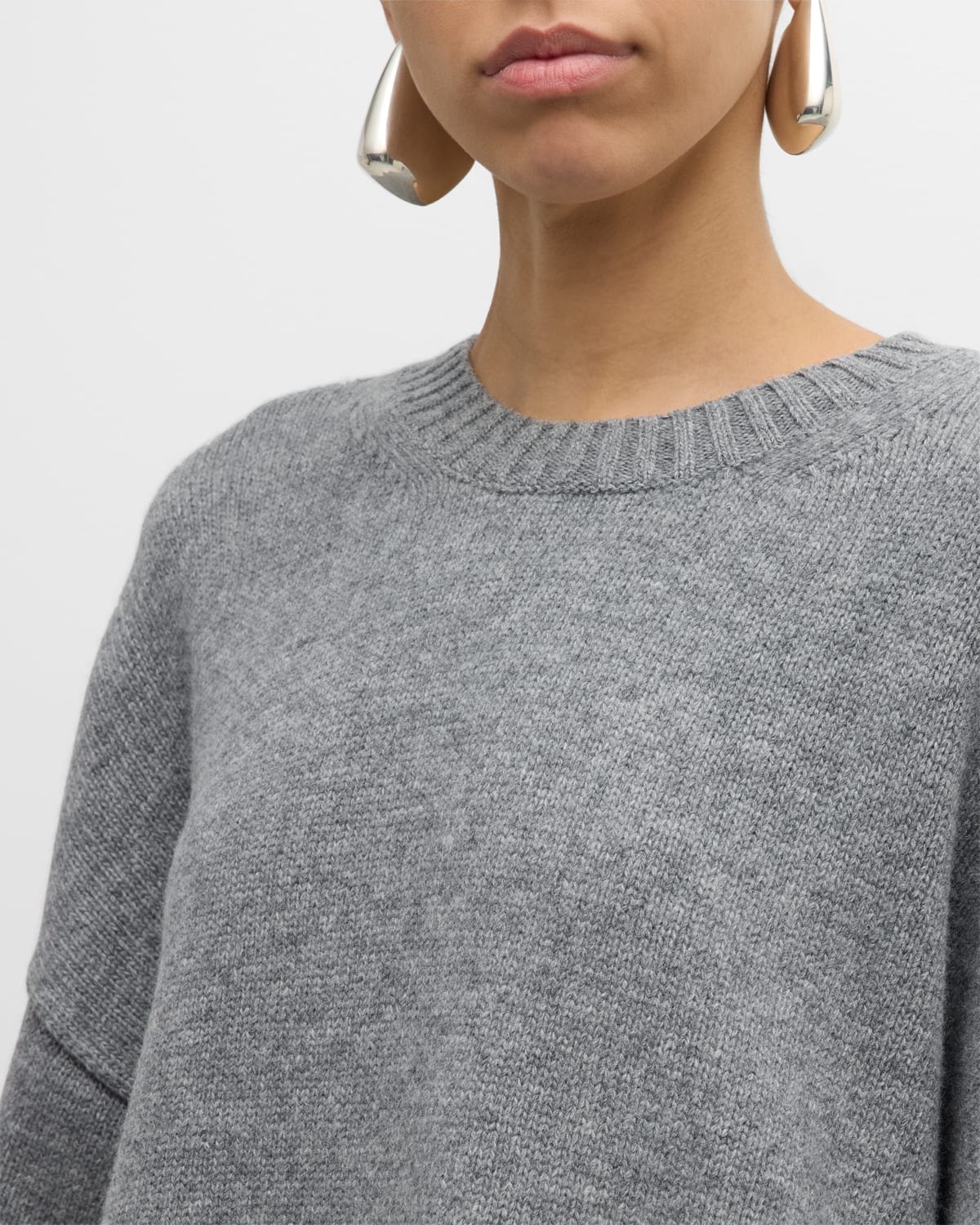 Poplin Shirt Illusion Merino Knit Sweater