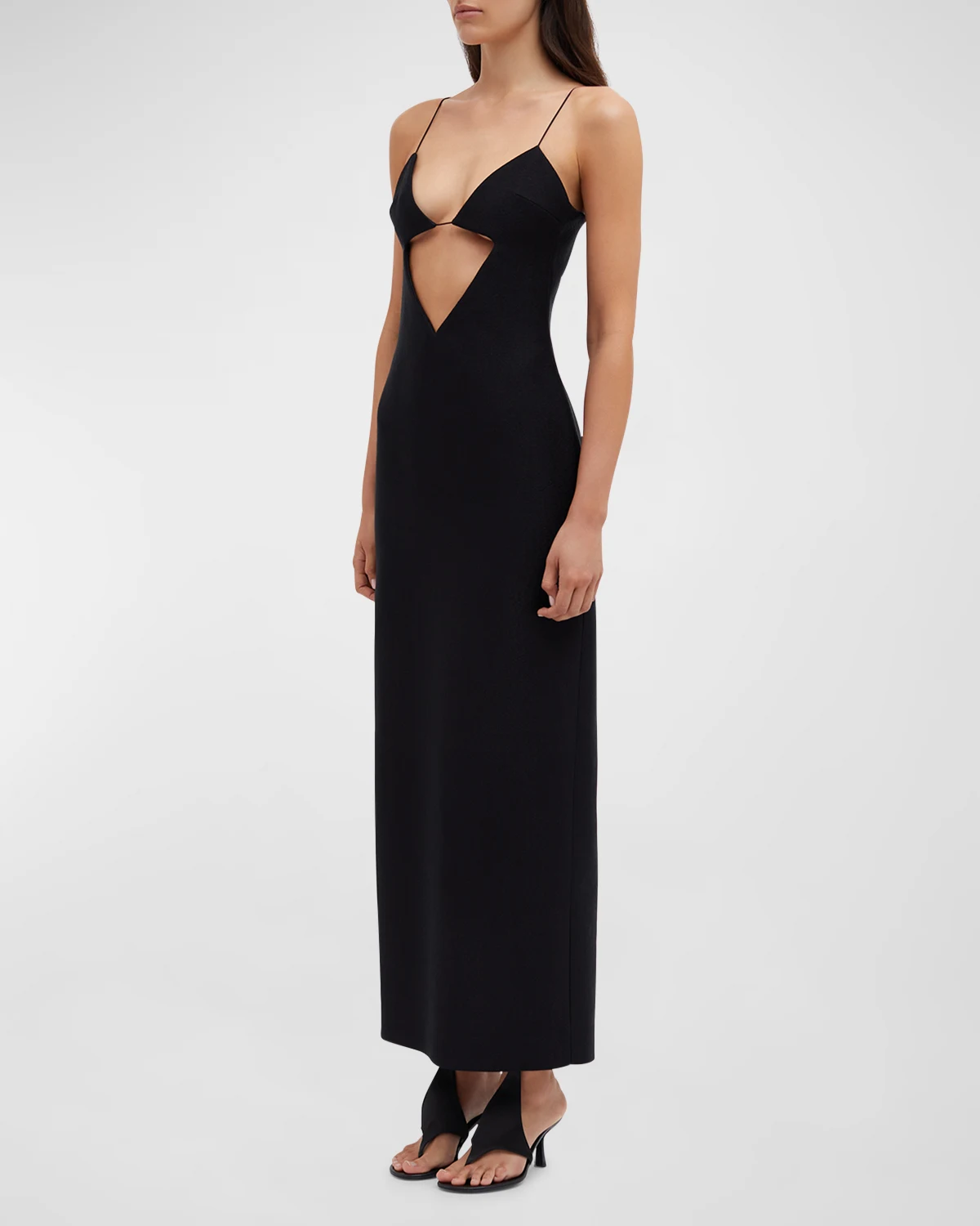 Volcan V-Neck Cutout Maxi Cami Dress