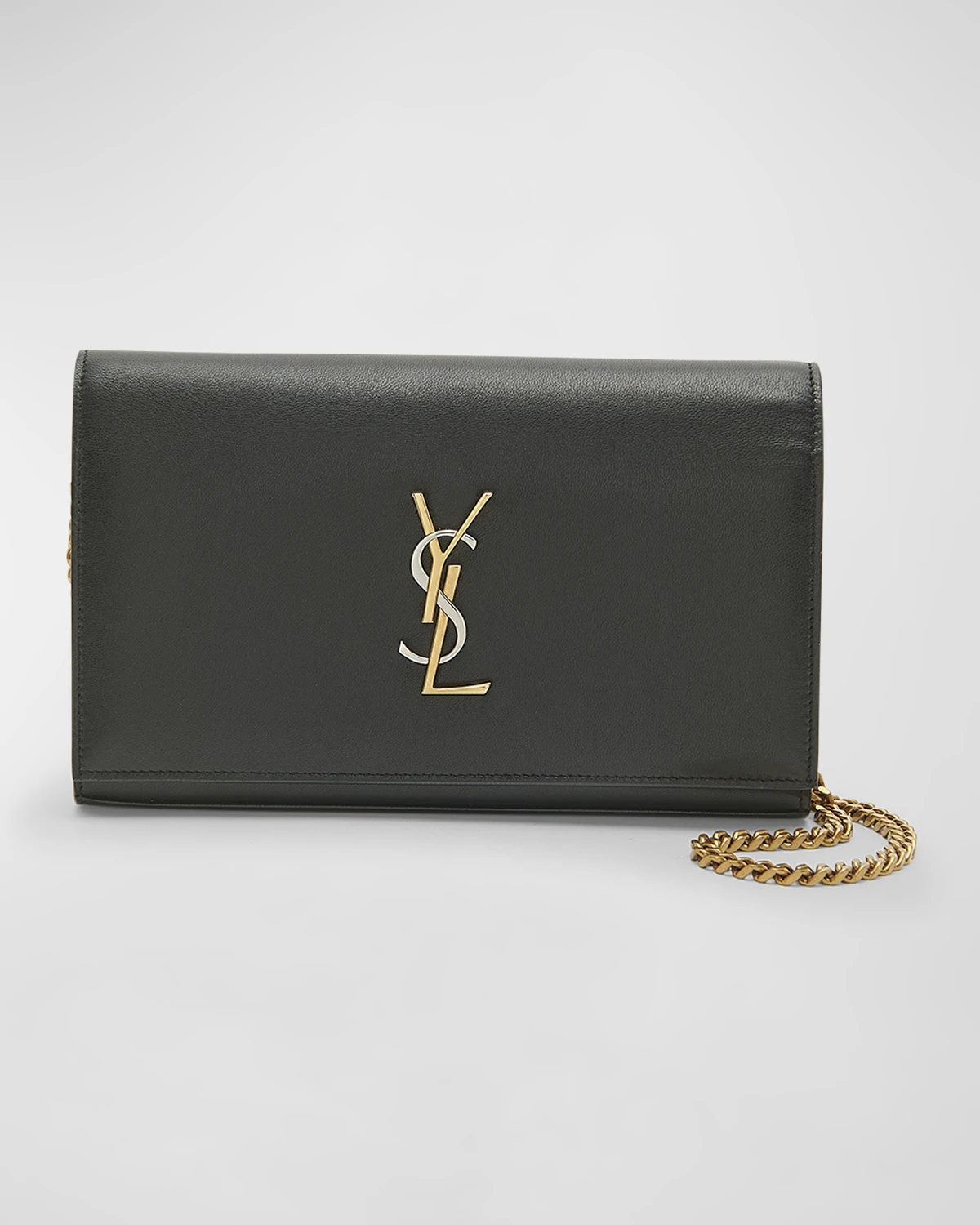 Cassandra YSL Wallet on Chain in Smooth Leather