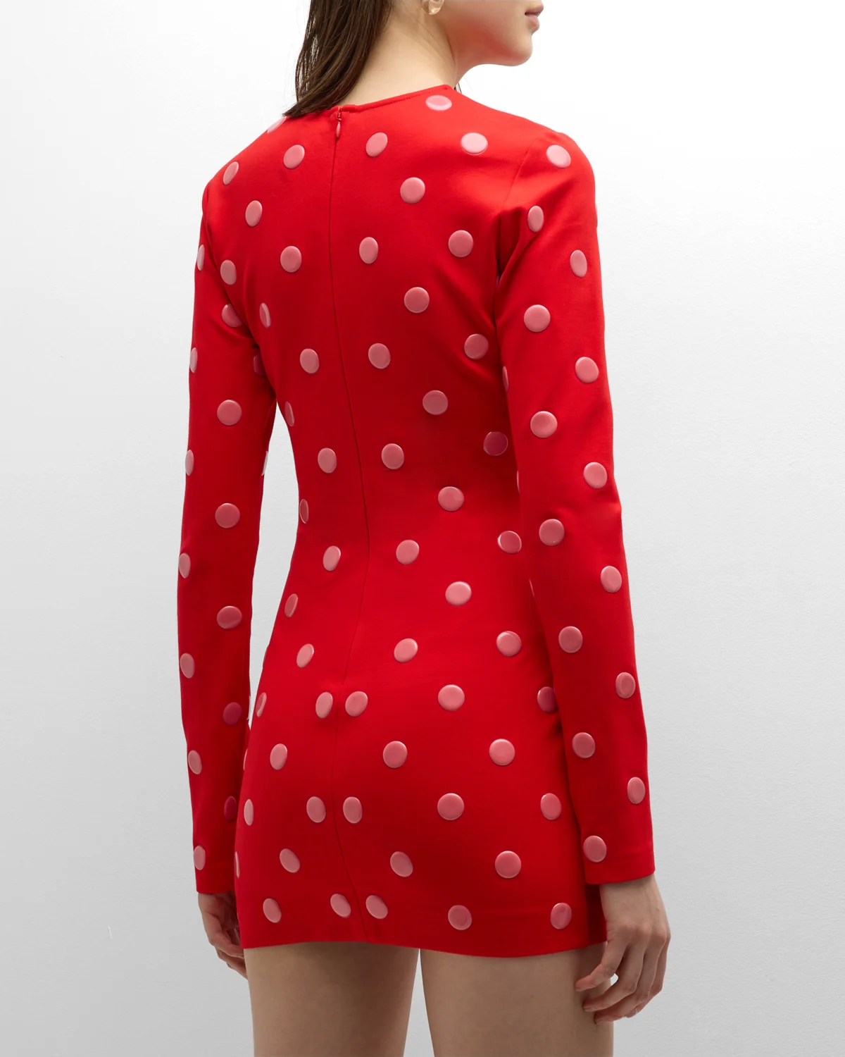 Reflective Polka-Dot Mini Dress