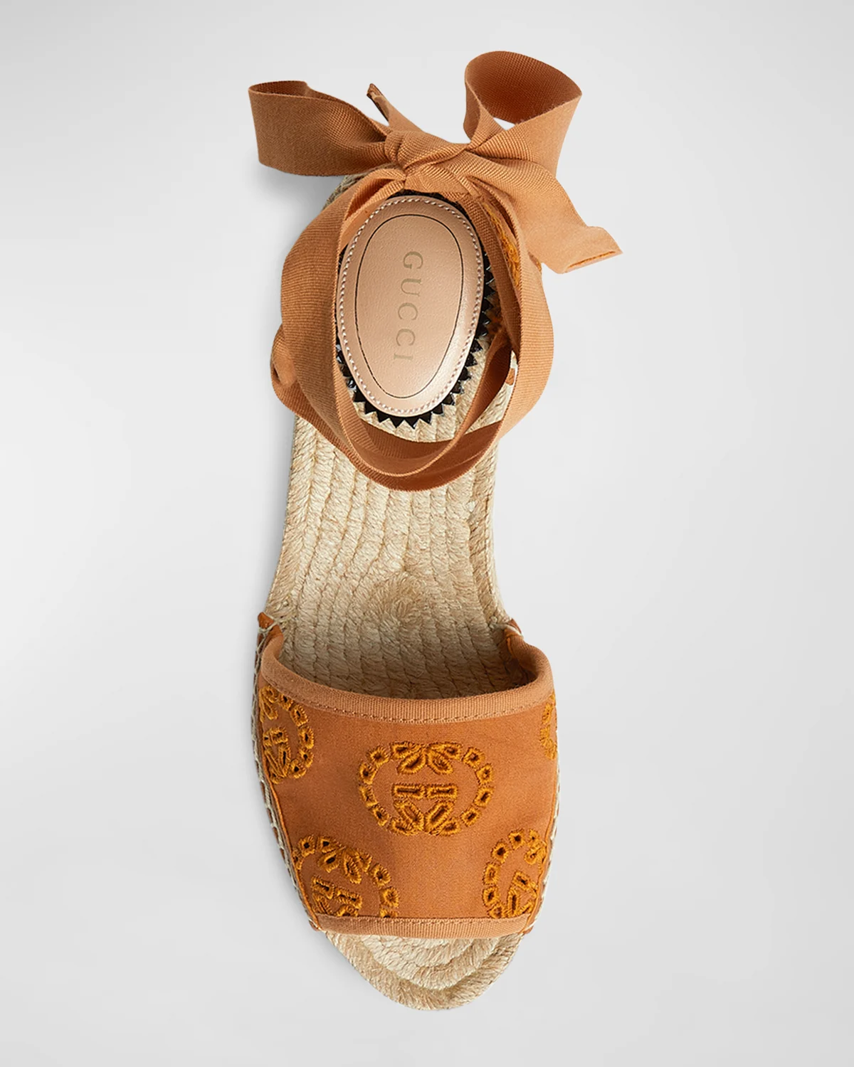 Damita GG Eyelet Wedge Espadrille Sandals