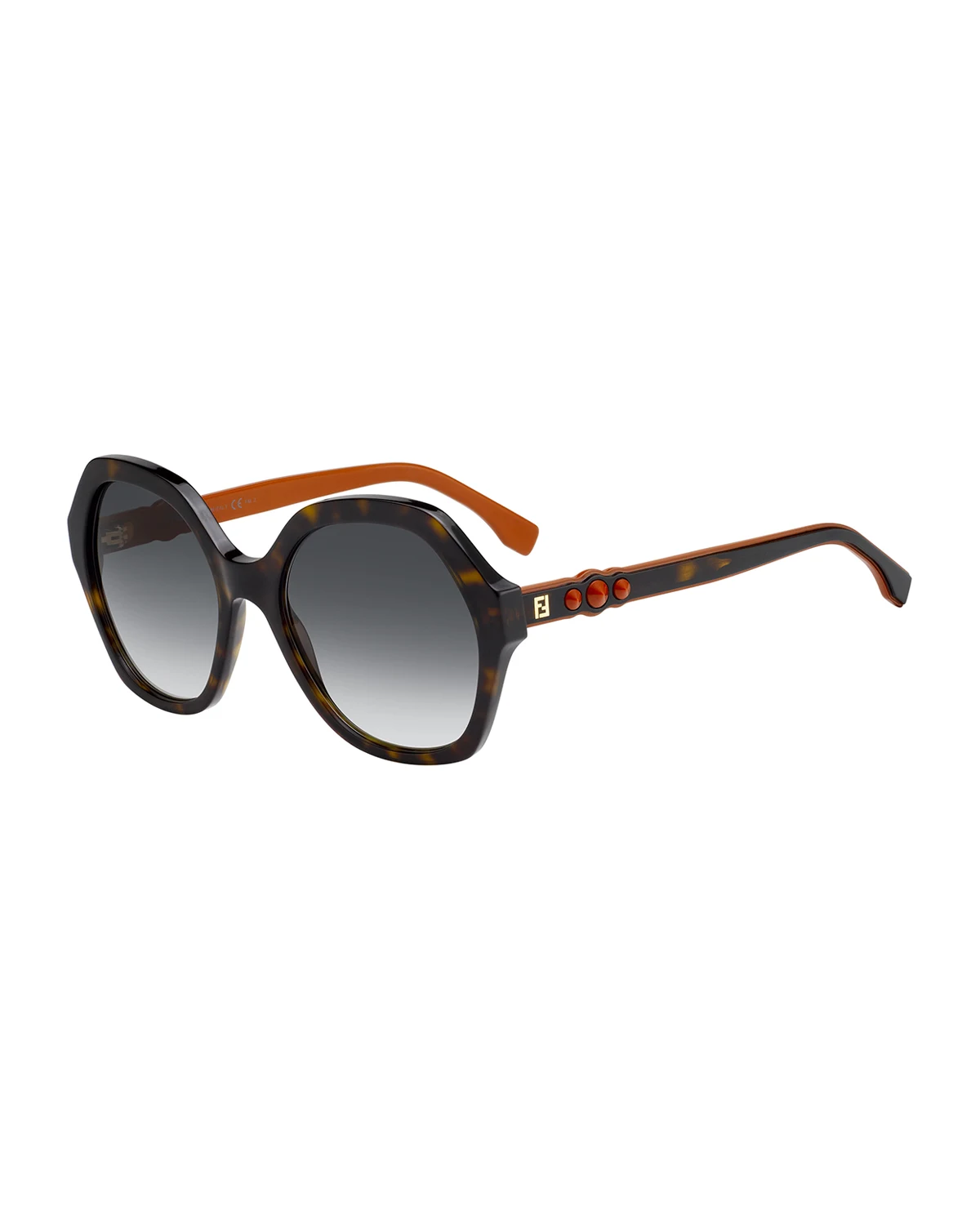 Studded Two-Tone Acetate Sunglasses