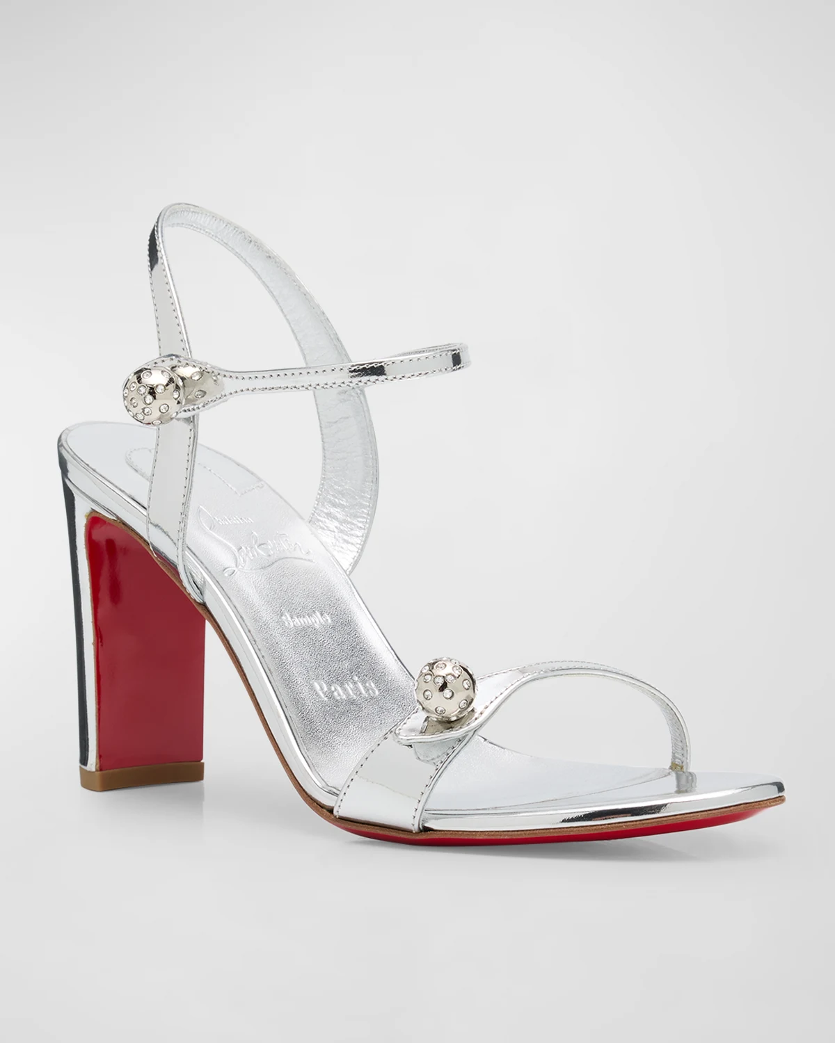 Atmospheria Metallic Sphere Red Sole Sandals