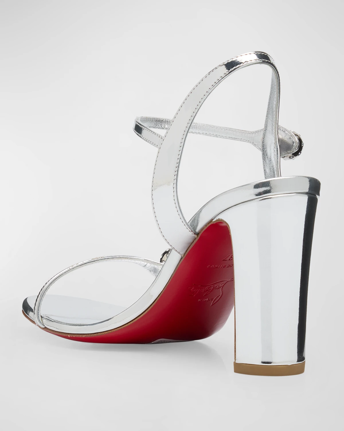 Atmospheria Metallic Sphere Red Sole Sandals