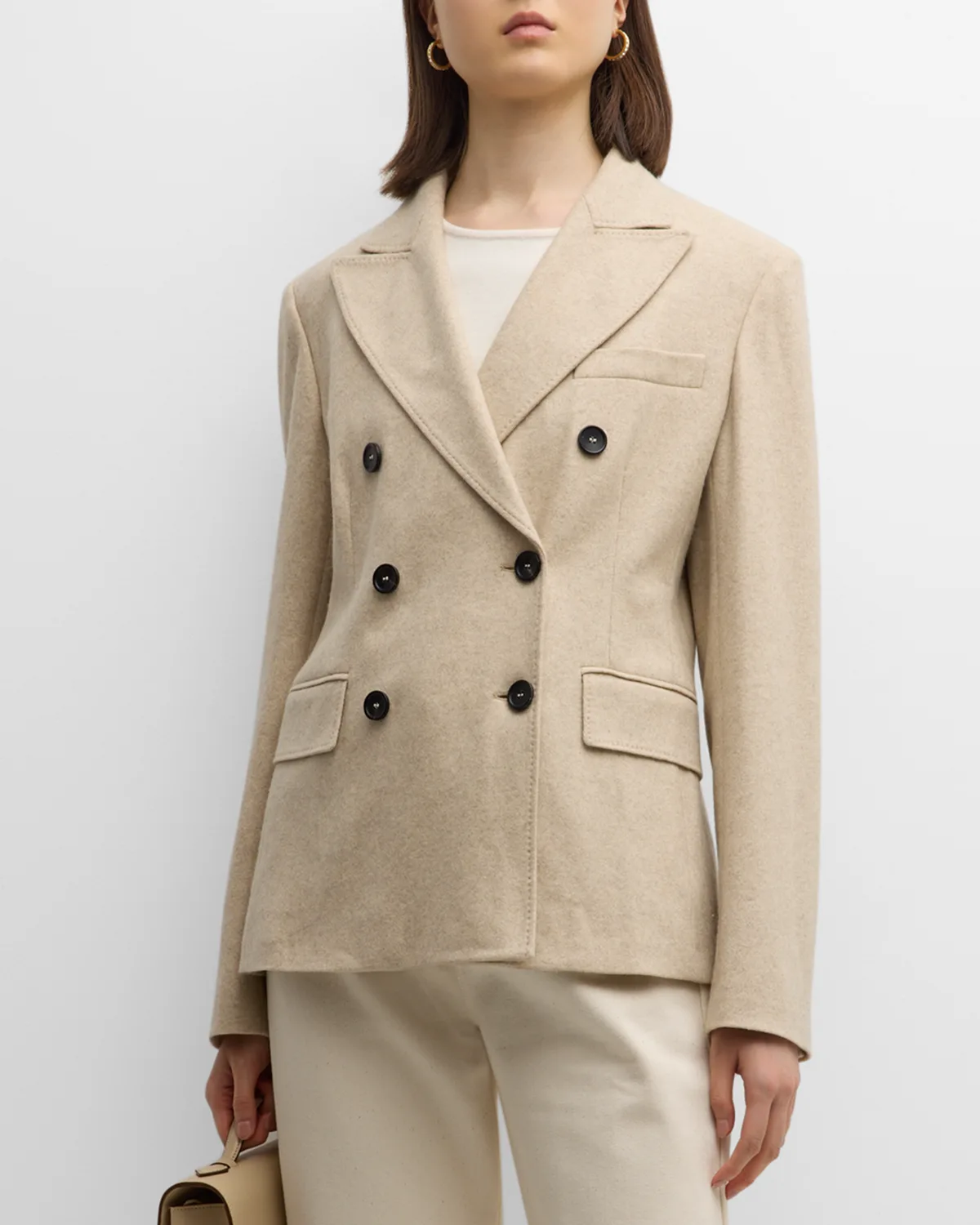 Calata Double-Breasted Cashmere Blazer Jacket