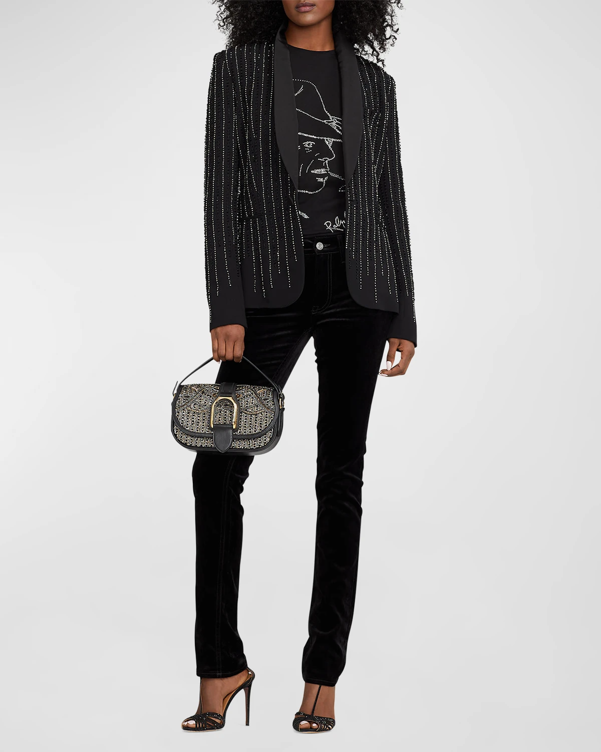 Donoghue Sequin Pinstripe Single-Breasted Tuxedo Jacket