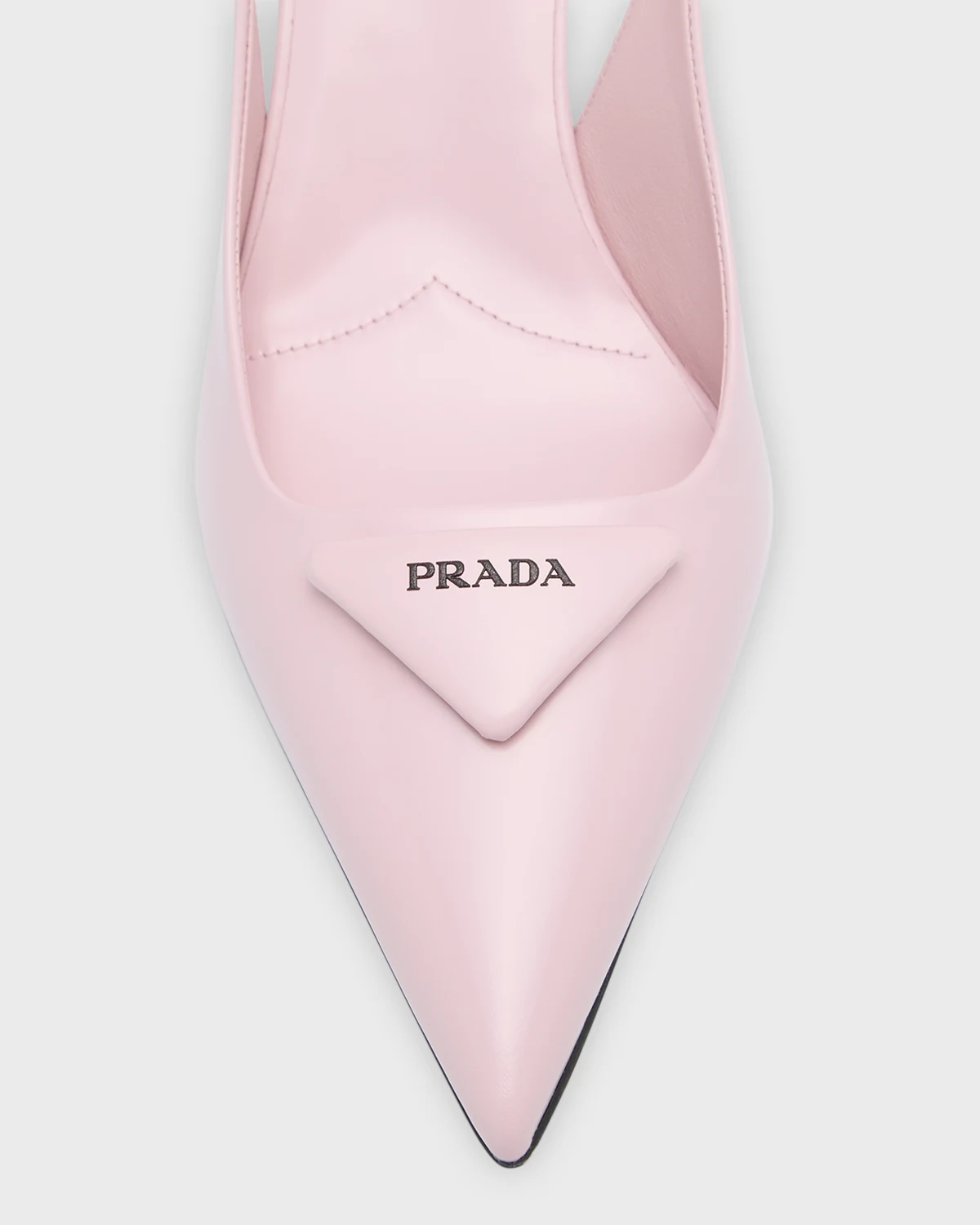 Patent Padded Triangle Slingback Pumps