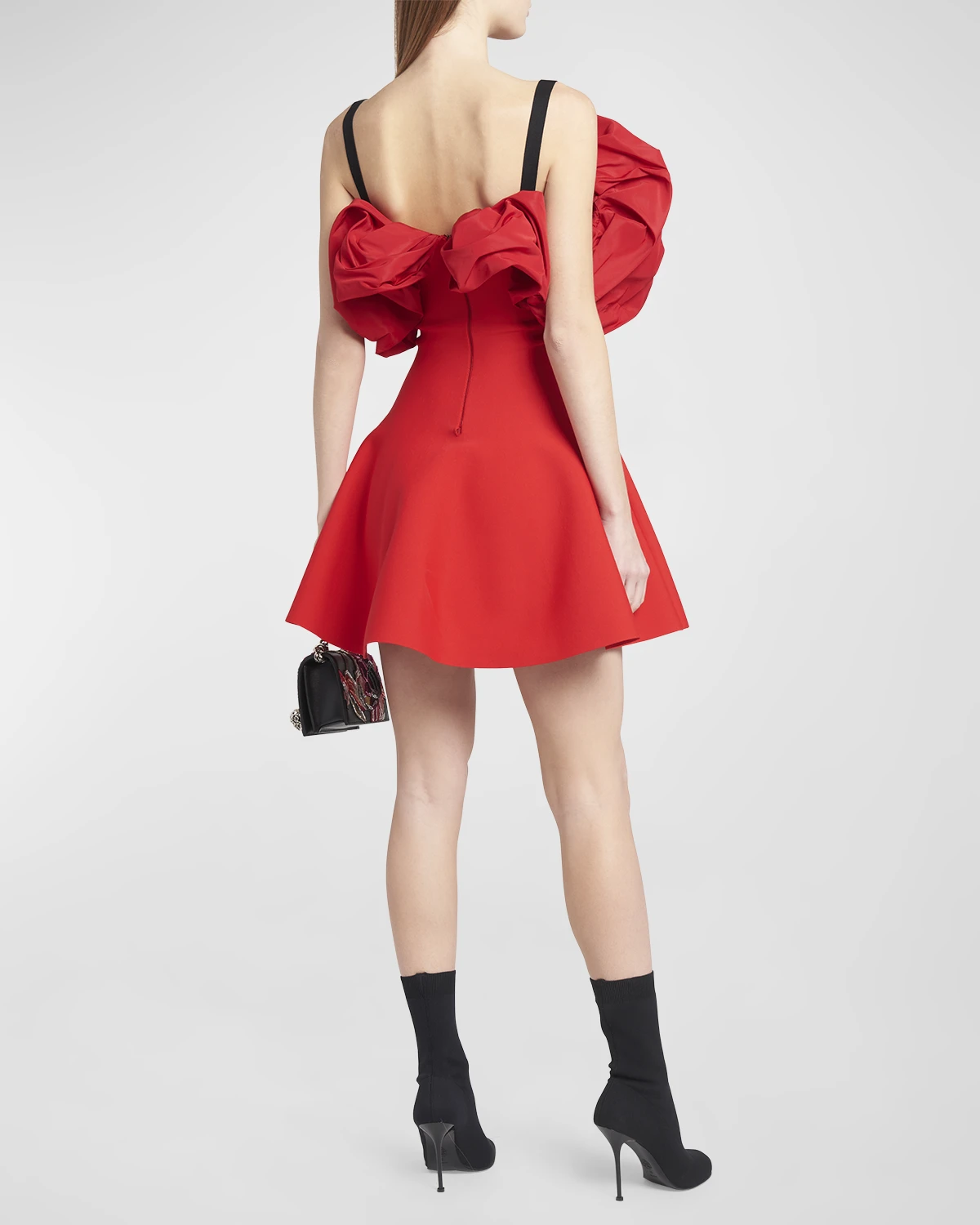 Sweetheart Mini Dress with Ruffle Detail 