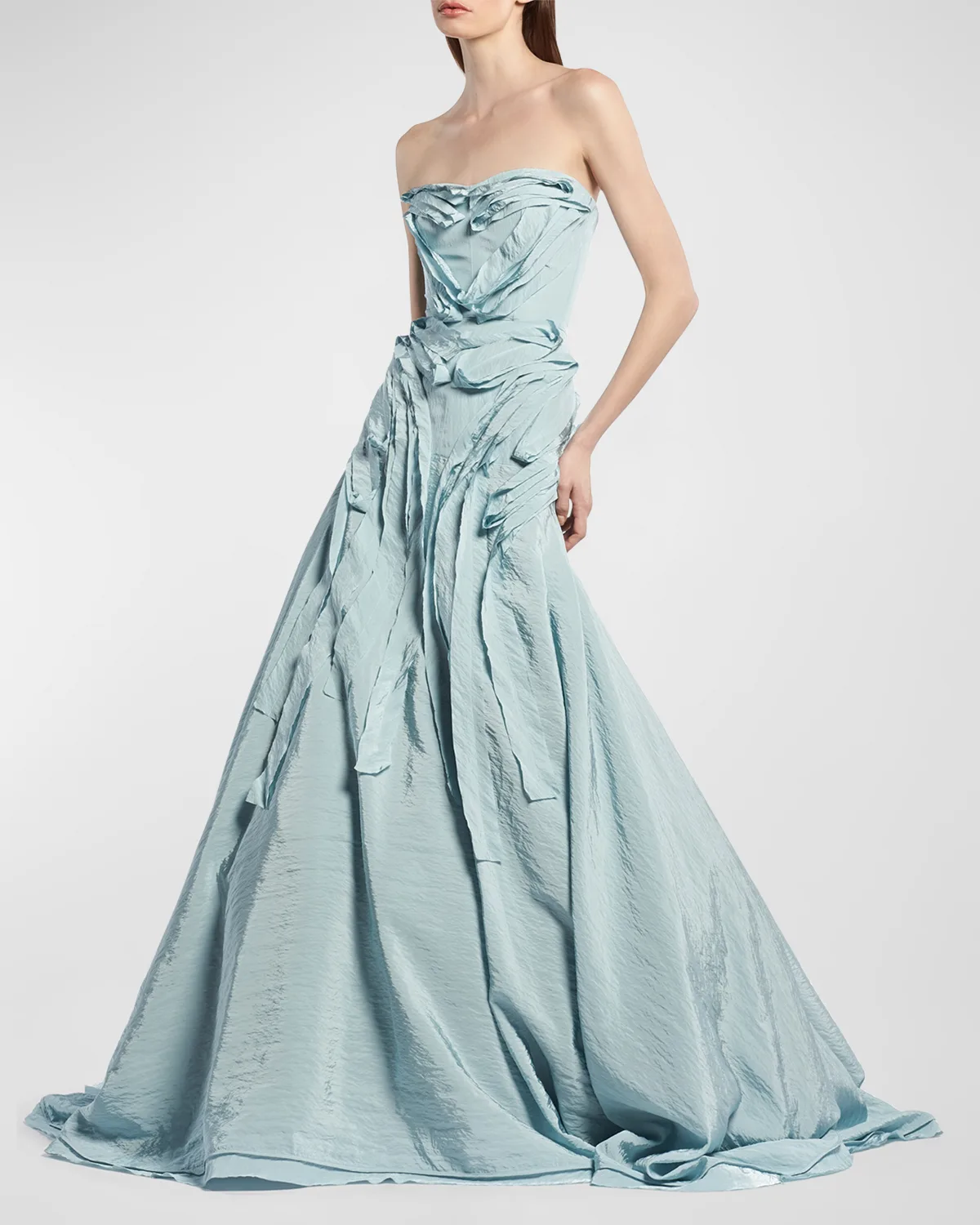 Enlightenment Draped Strapless Gown