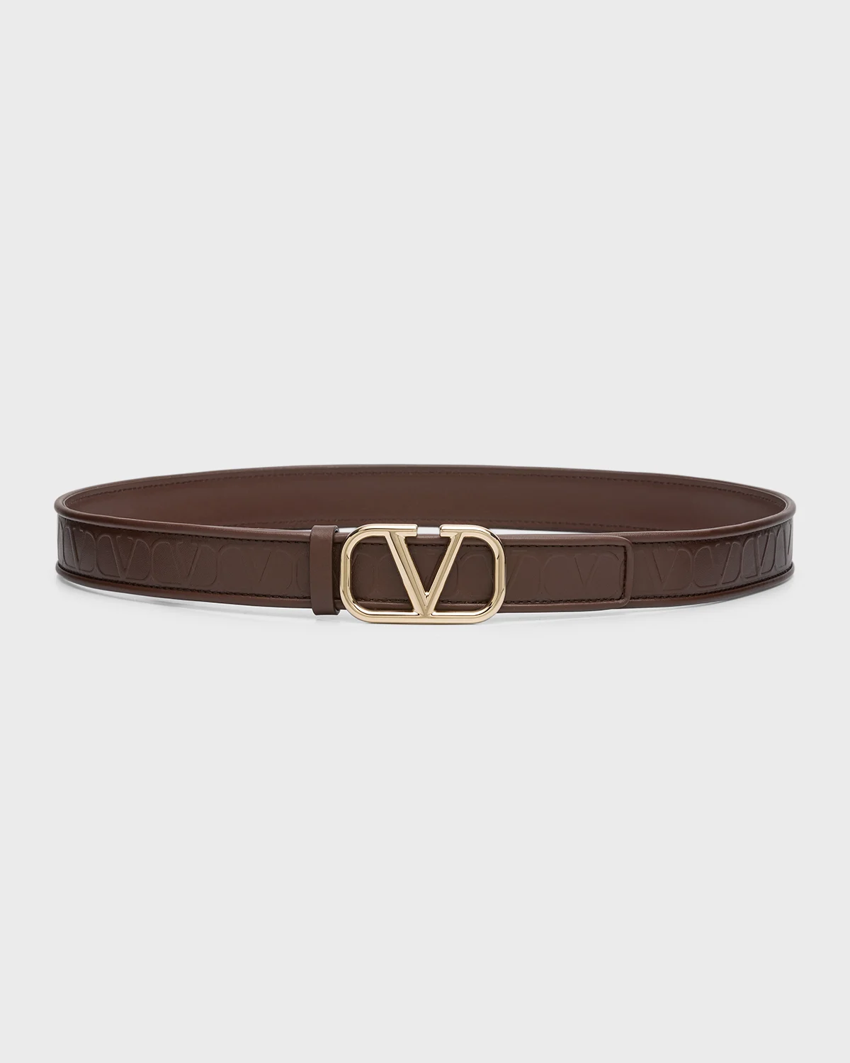 Toile Iconographe V-Logo Leather & Platinum Belt 