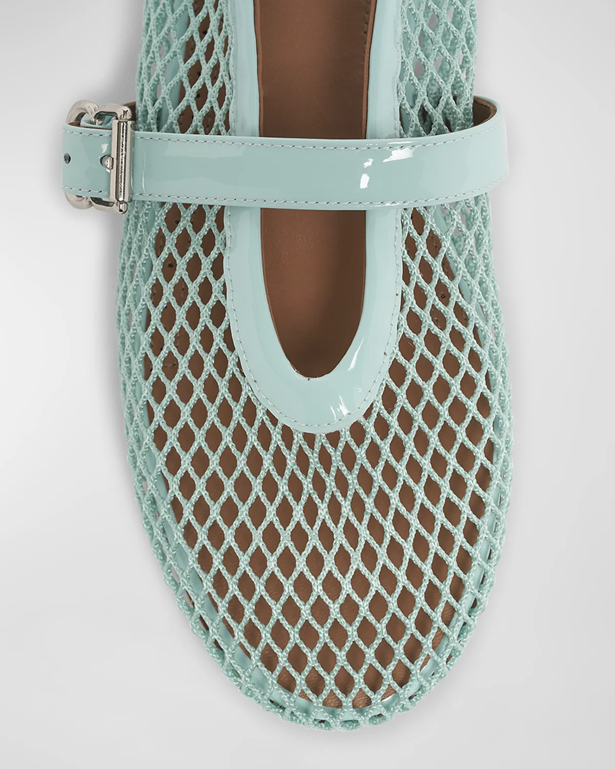 Mesh Mary Jane Ballerina Flats