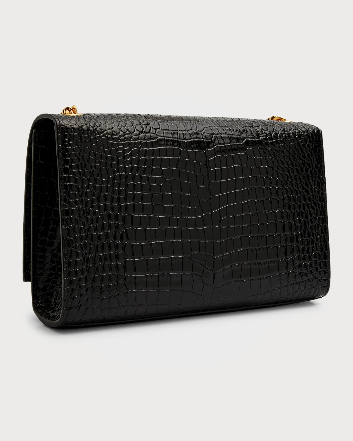 Kate Medium Tassel YSL Crossbody Bag in Croc-Embossed Leather