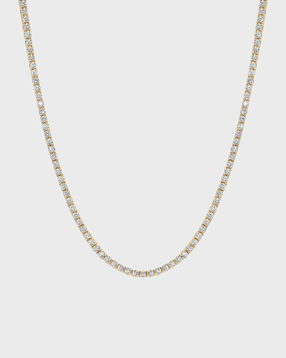 18k Diamond 4-Prong Tennis Necklace