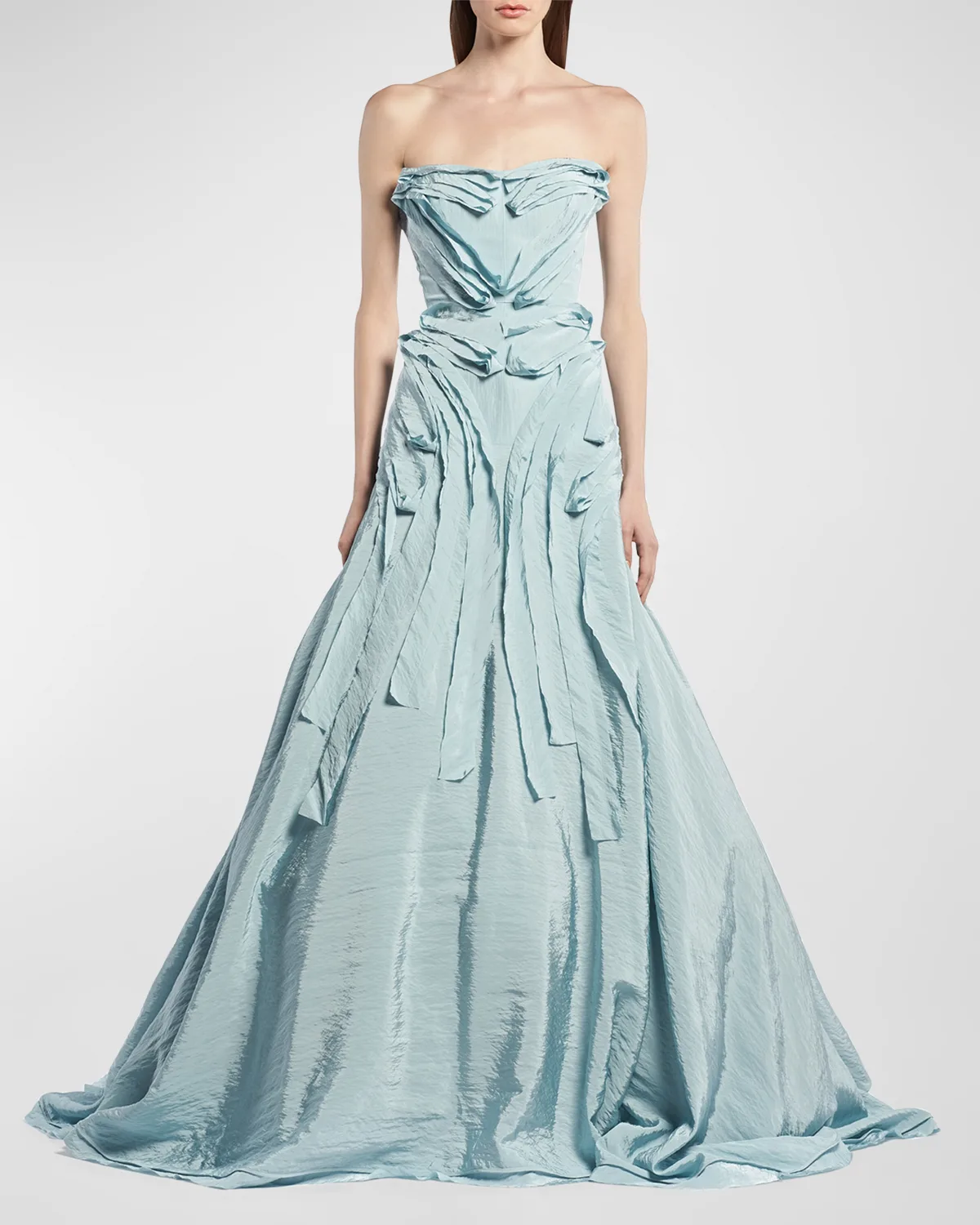 Enlightenment Draped Strapless Gown