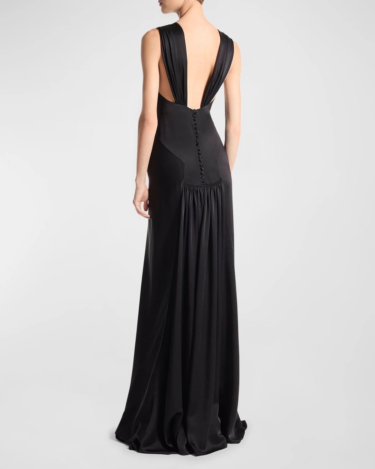 Bias-Cut Satin Charmeuse Gown