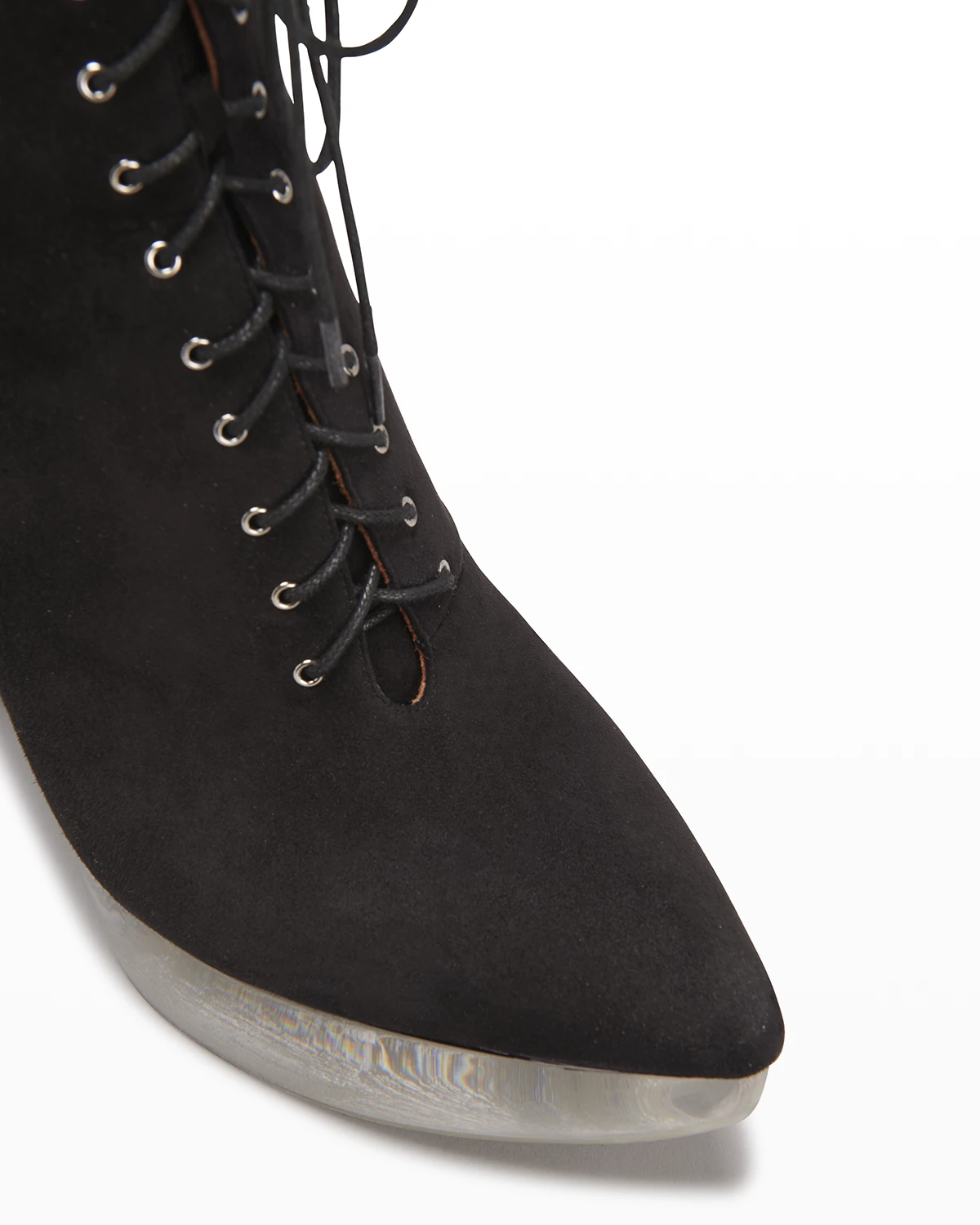 Suede Suede Plexi-Sole Booties