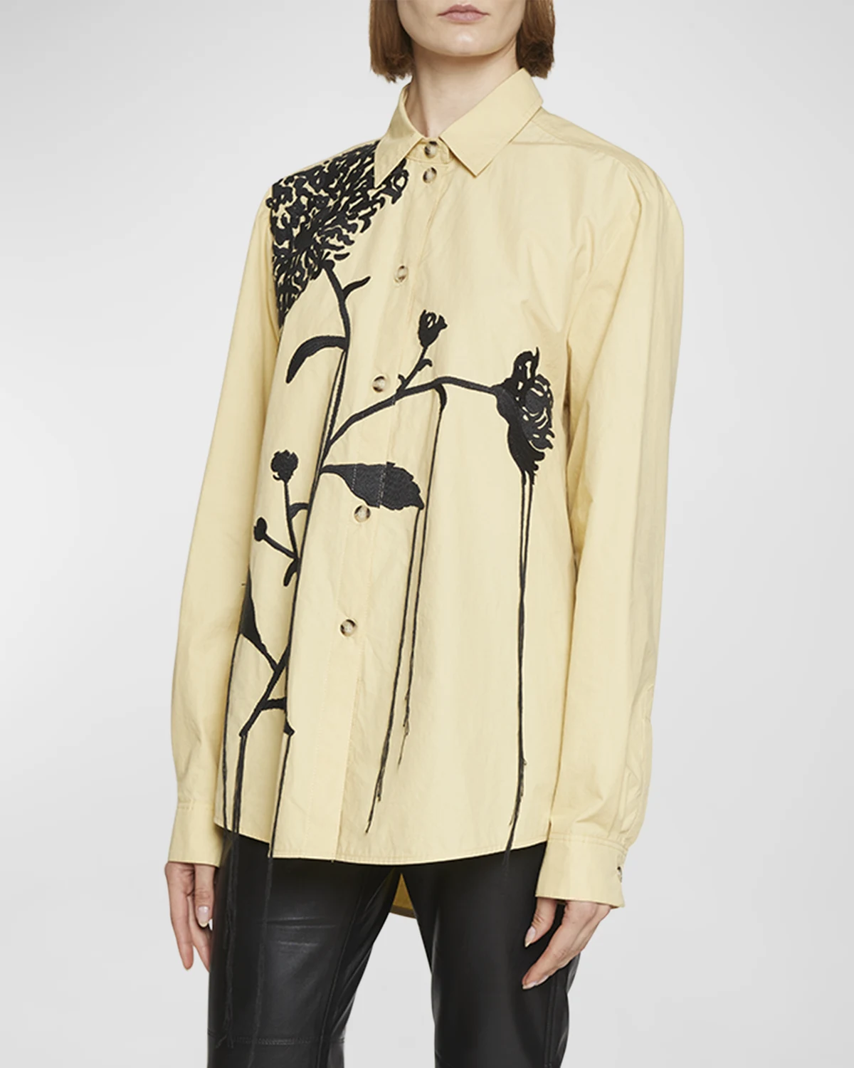 Geena Floral Button-Front Shirt