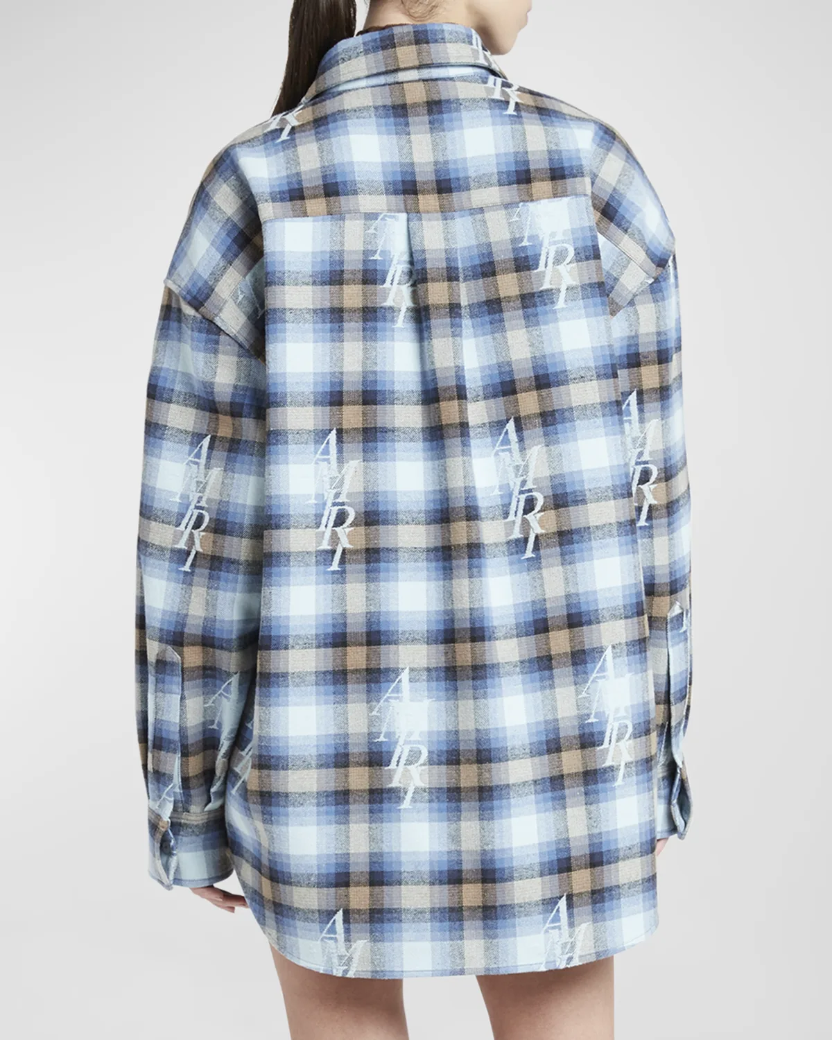 Double-Pocket Logo Plaid Workwear Shirt