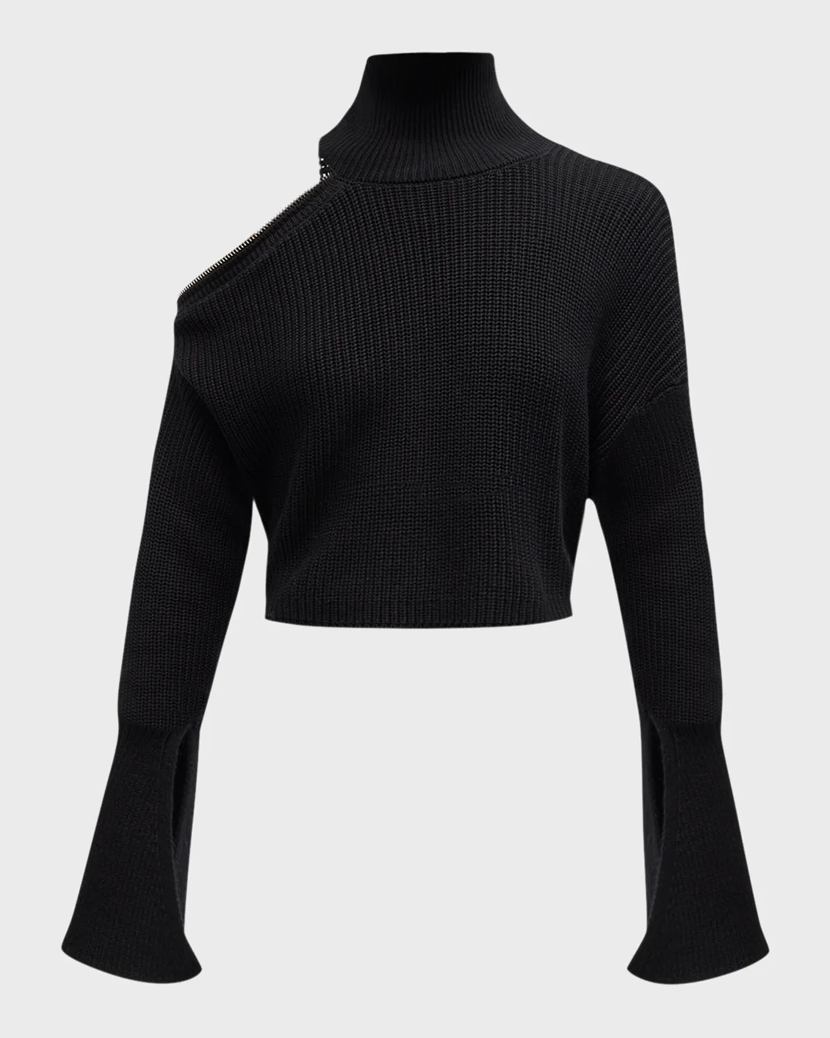 Neumi Cut-Out Turtleneck Cropped Sweater