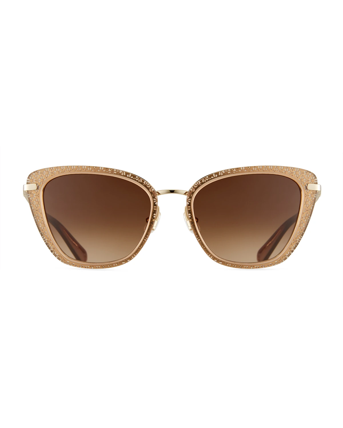 thelma cutout stainless steel cat-eye sunglasses