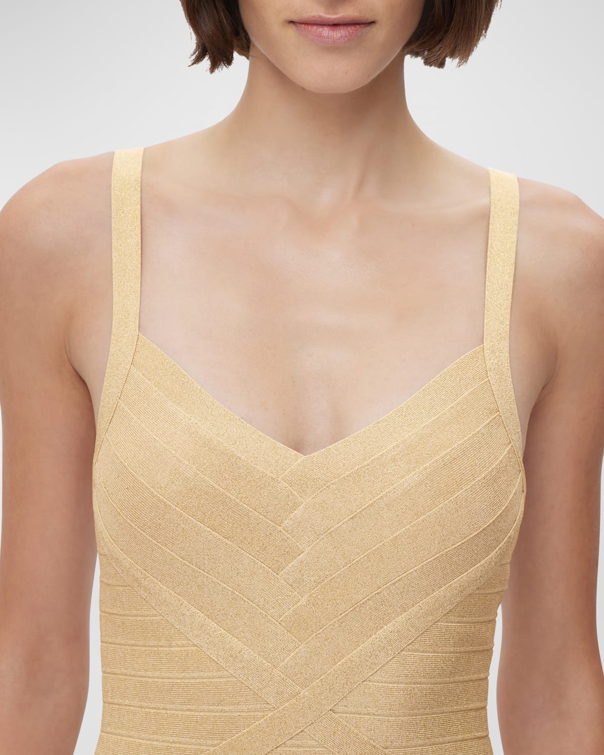 Icon Metallic Bandage Bustier Mini Dress