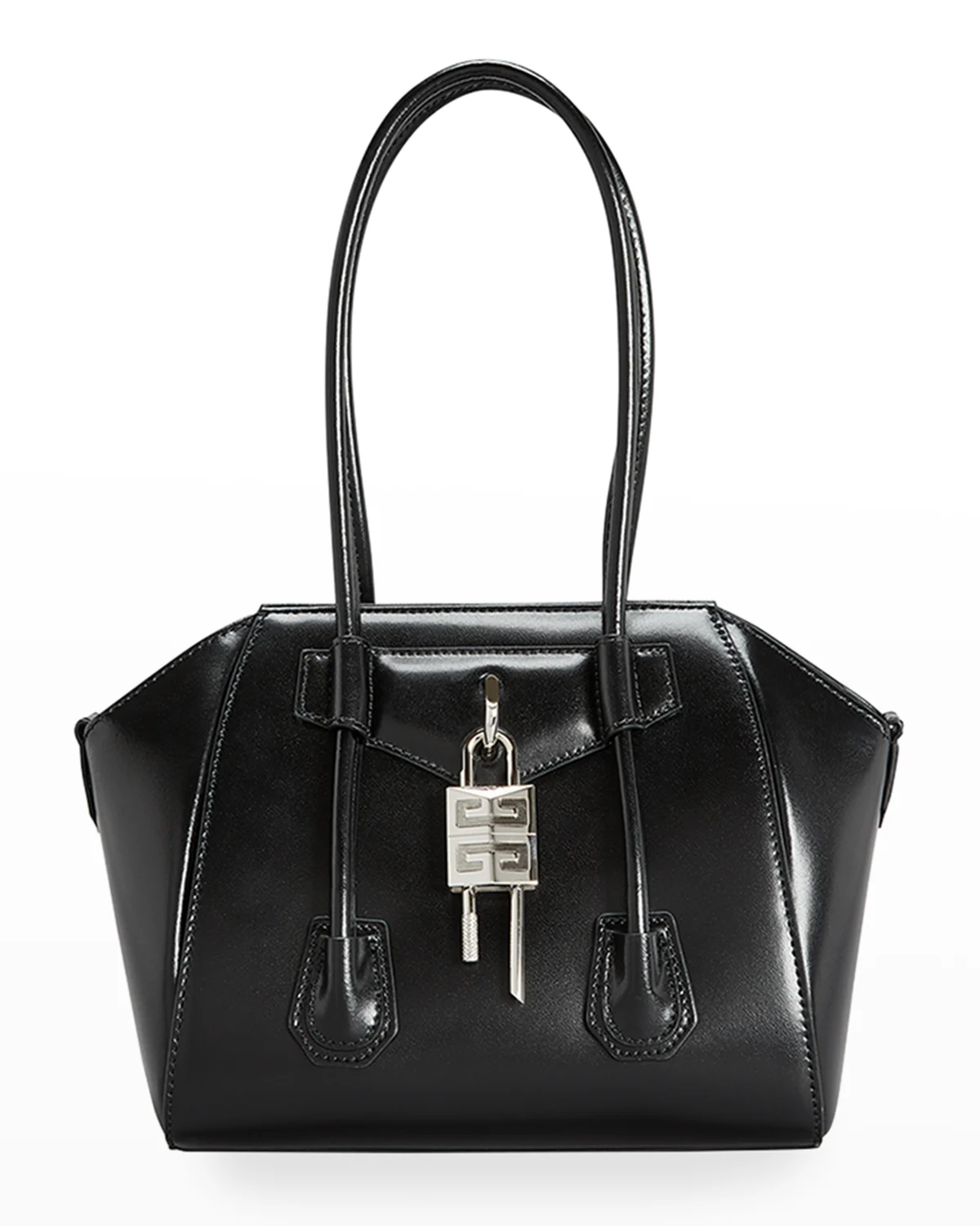 Mini Antigona Lock Bag in Box Leather