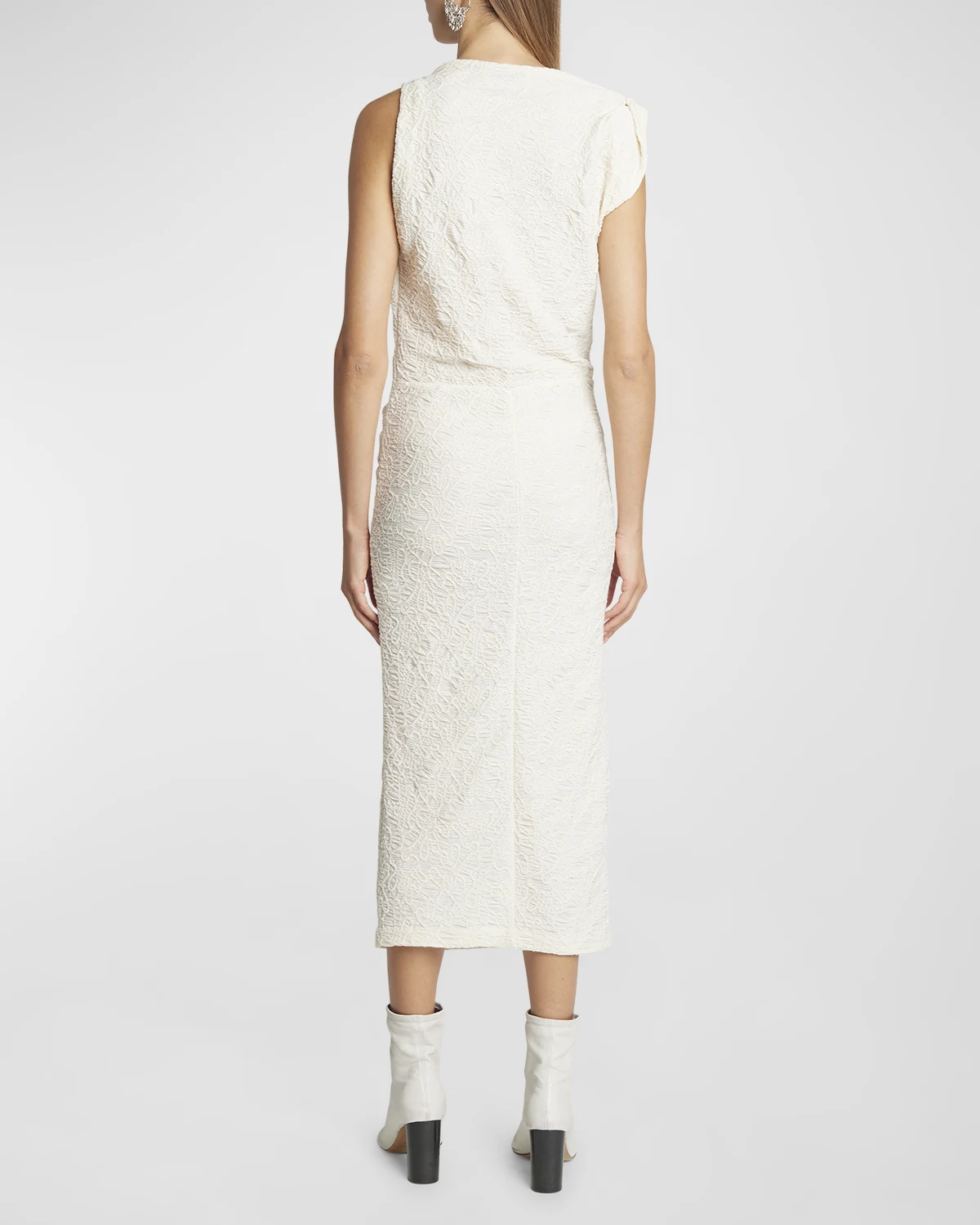 Franzy Gathered Sleeveless Midi Dress