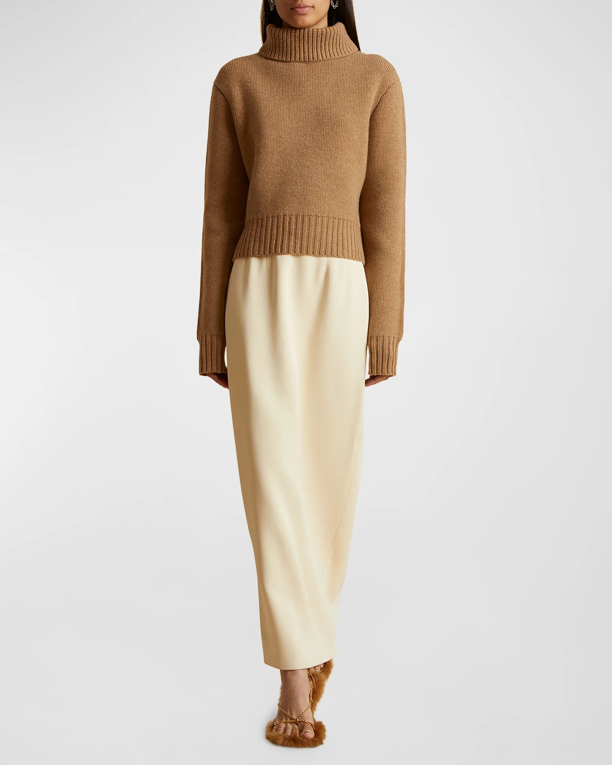 Jovie Cashmere Boxy Turtleneck Sweater