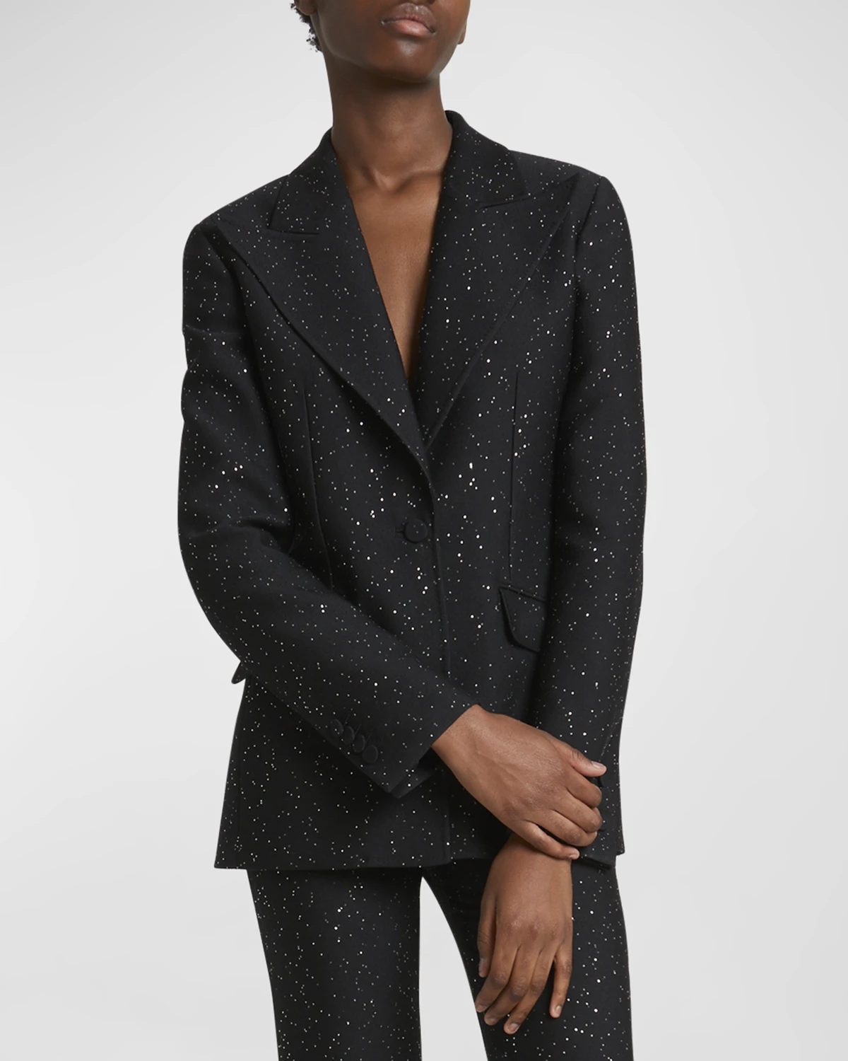 Leiva Micro Sequined Blazer Jacket