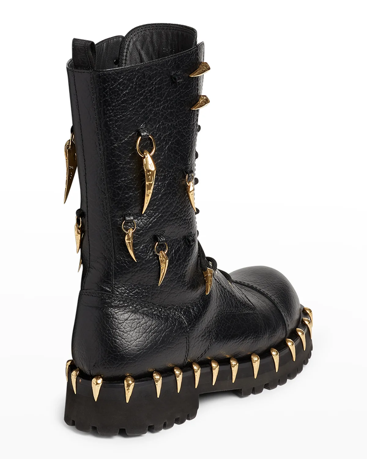 Saber Tooth Pierced Combat Boots