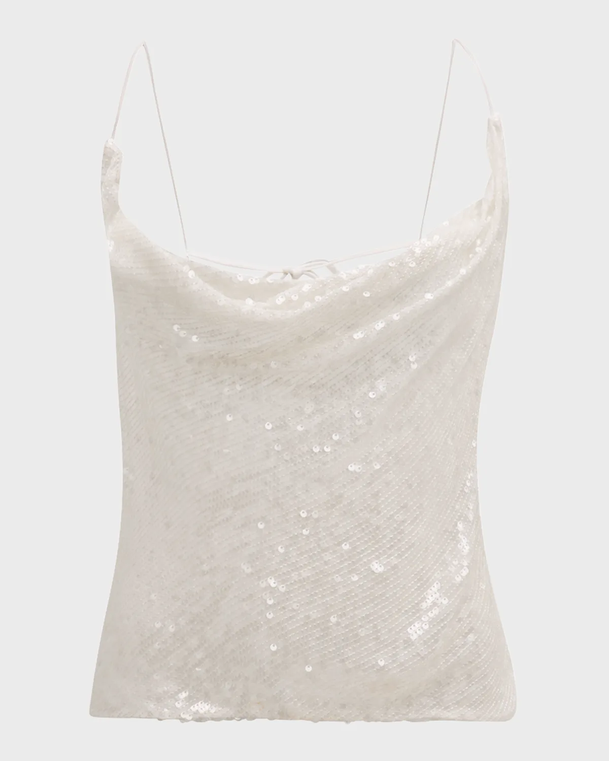 Sequin Viscose Cowl Cami Top