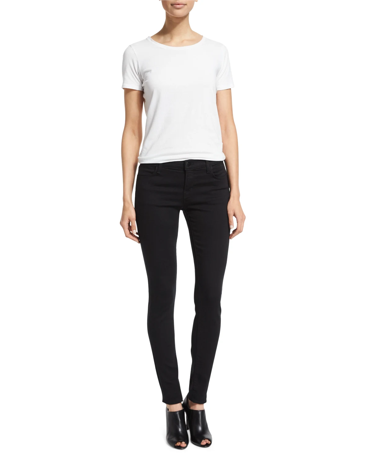 Mid-Rise Super-Skinny Ankle Jeans, Seriously Black