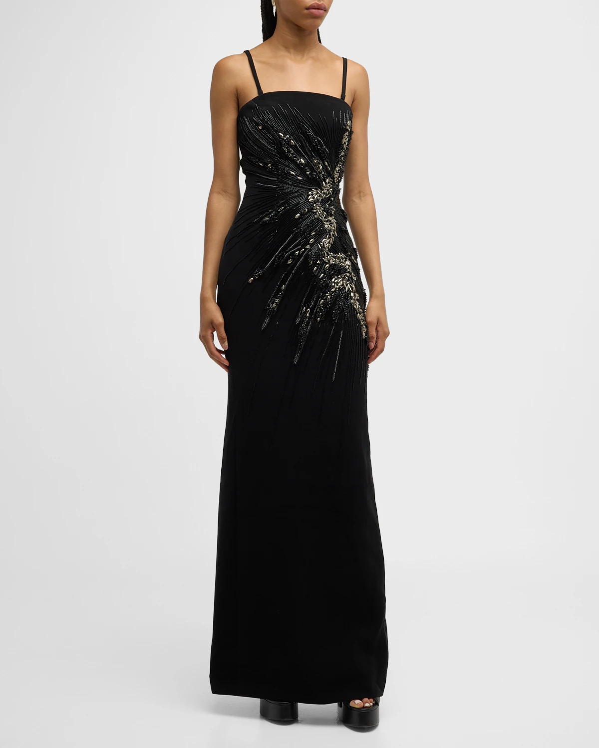 Crystal Strapless Column Gown