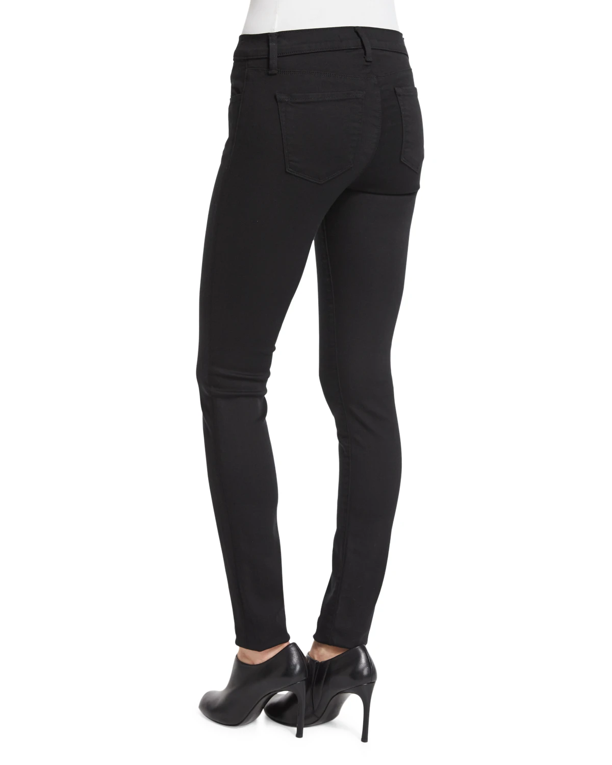 Mid-Rise Super-Skinny Ankle Jeans, Seriously Black